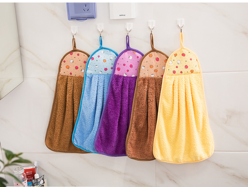 Hand Towel Wholesale Coral Fleece Thickened Cute Cartoon Towel Hanging Hanging Child Absorbent Kitchen Customization Hand Towel Hand Towel Wholesale Coral Fleece Thickened Cute Cartoon Towel Hanging Hanging Child Absorbent Kitchen Customization Hand Towel