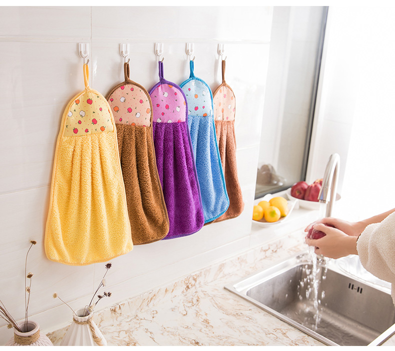 Hand Towel Wholesale Coral Fleece Thickened Cute Cartoon Towel Hanging Hanging Child Absorbent Kitchen Customization Hand Towel Hand Towel Wholesale Coral Fleece Thickened Cute Cartoon Towel Hanging Hanging Child Absorbent Kitchen Customization Hand Towel