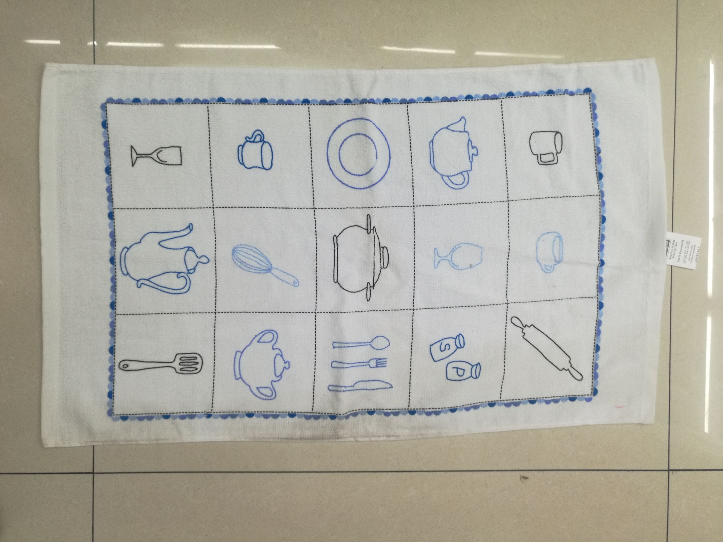 Yiyang Pure Terry Printing Tea Towel Paint Printed Tea Towel Tea Towel Cotton Kitchen Napkin Kitchen Towel