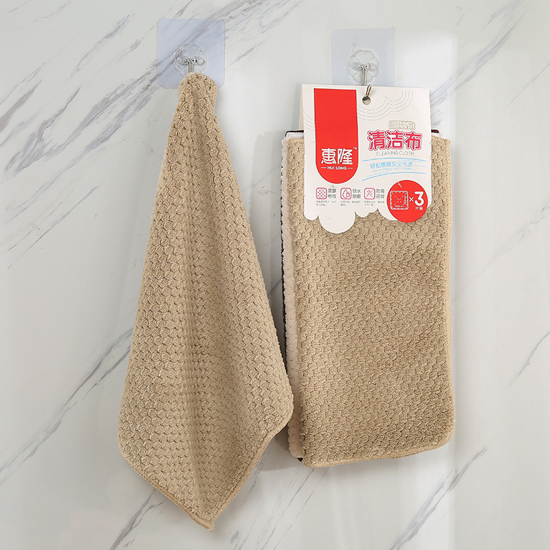 Dishcloth absorbent cloth two-sided do not drop wool do not touch oil wash towel kitchen cleaning cloth thickened Dishcloth Hl-0321 Dishcloth absorbent cloth two-sided do not drop wool do not touch oil wash towel kitchen cleaning cloth thickened Dishcloth Hl-0321