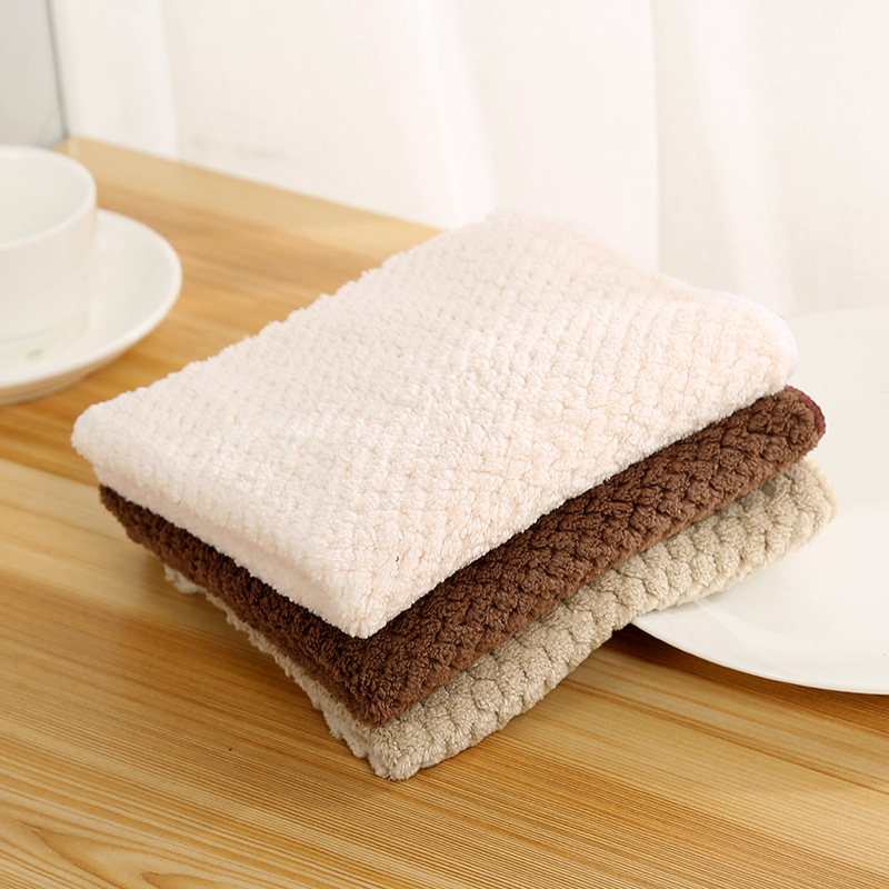 Dishcloth absorbent cloth two-sided do not drop wool do not touch oil wash towel kitchen cleaning cloth thickened Dishcloth Hl-0321 Dishcloth absorbent cloth two-sided do not drop wool do not touch oil wash towel kitchen cleaning cloth thickened Dishcloth Hl-0321