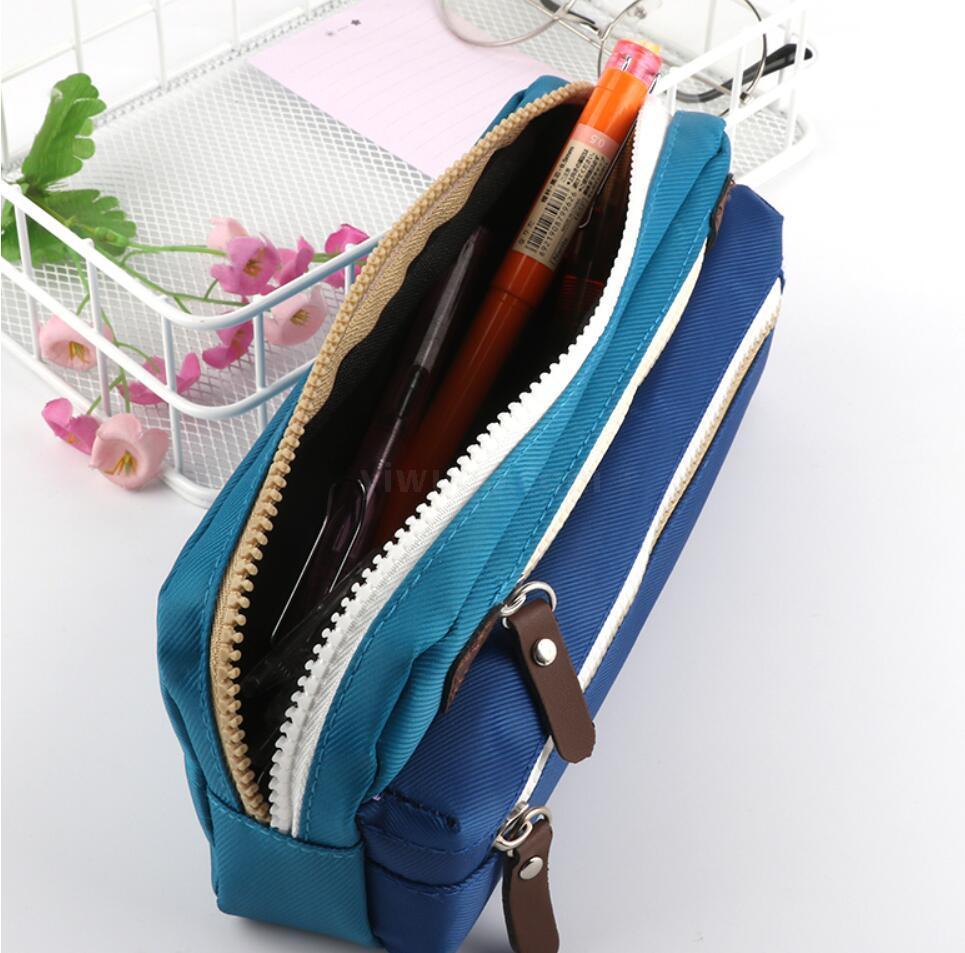 Lengthened three-layer large capacity pencil bag with simple pen bag stationery boys girls junior high school students Lengthened three-layer large capacity pencil bag with simple pen bag stationery boys girls junior high school students