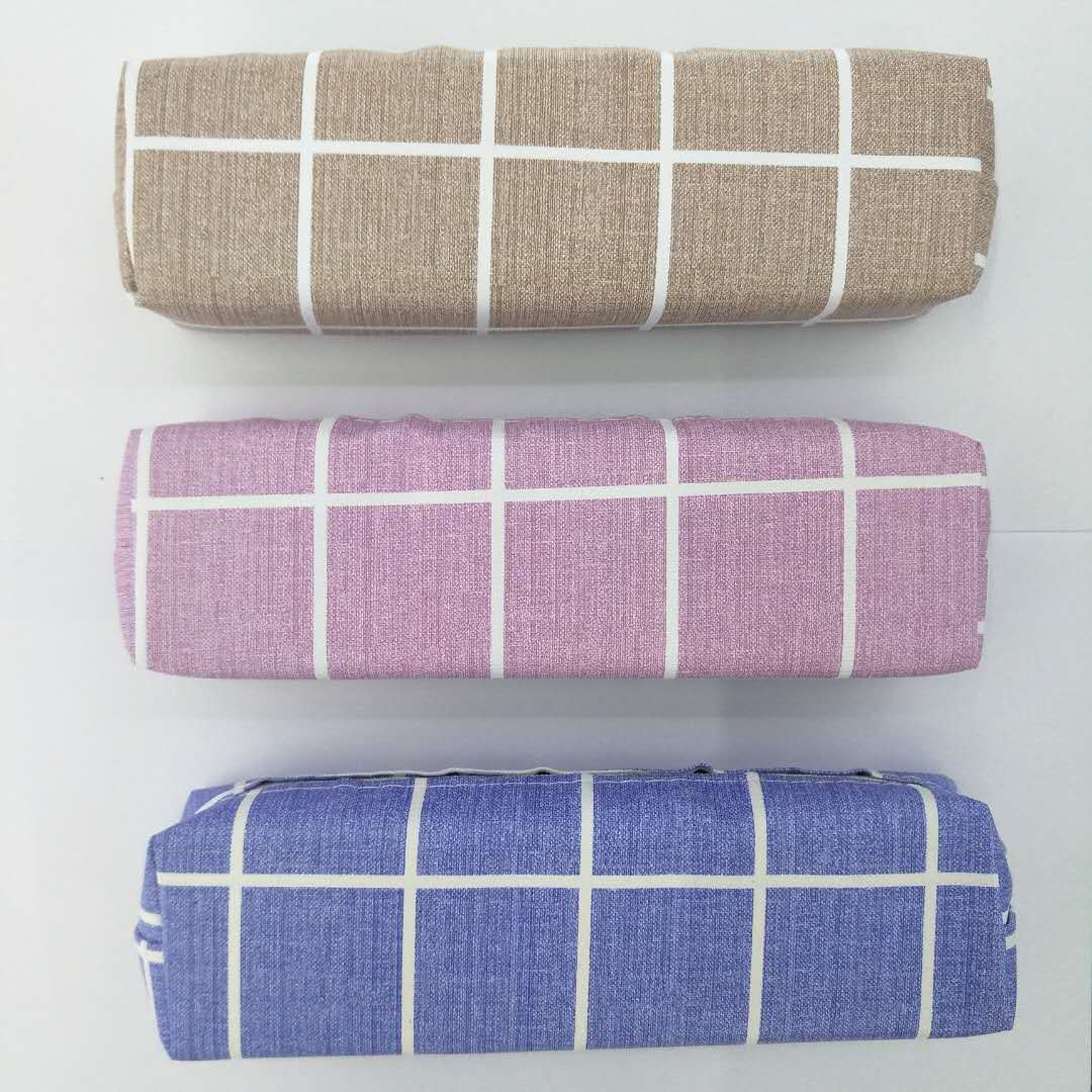 Student Korean style Creative Pen bag stripe Plaid Large capacity Student Stationery Bag Factory Direct sale