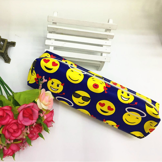 Korean Stationery Cartoon Smiling Face Pen bag New large Capacity Square student Stationery bag Factory Direct sale Korean Stationery Cartoon Smiling Face Pen bag New large Capacity Square student Stationery bag Factory Direct sale