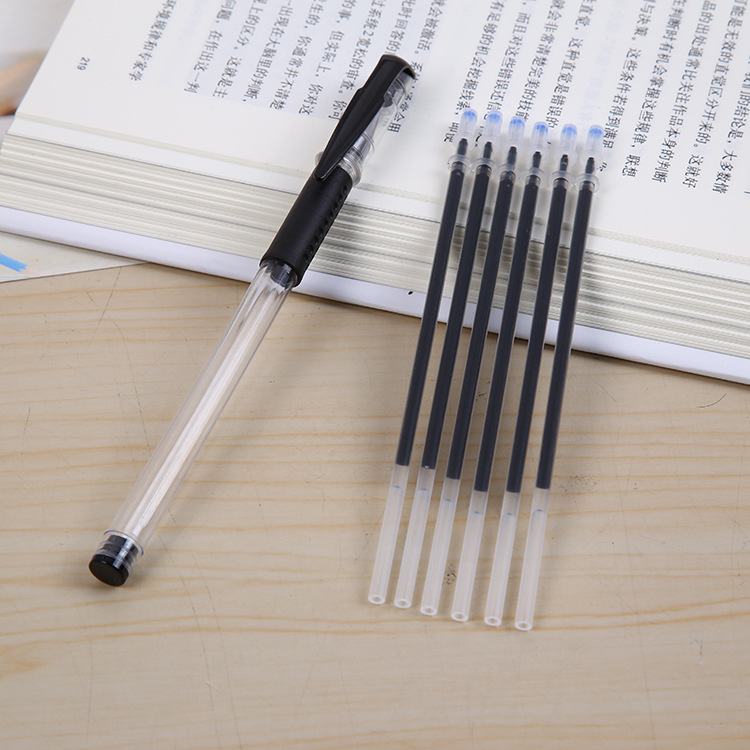 Factory direct sales office supplies black neutral pen student stationery signature pen 0.5mm yiwu stationery wholesale