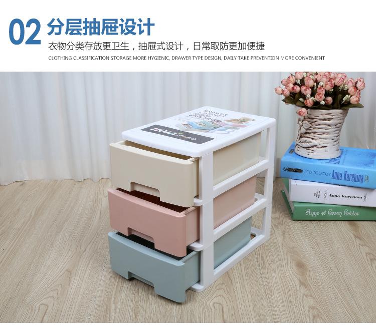 Desktop Drawer Office Supplies Storage Box Plastic Multi-Layer Debris Storage Box File Storage Cabinets