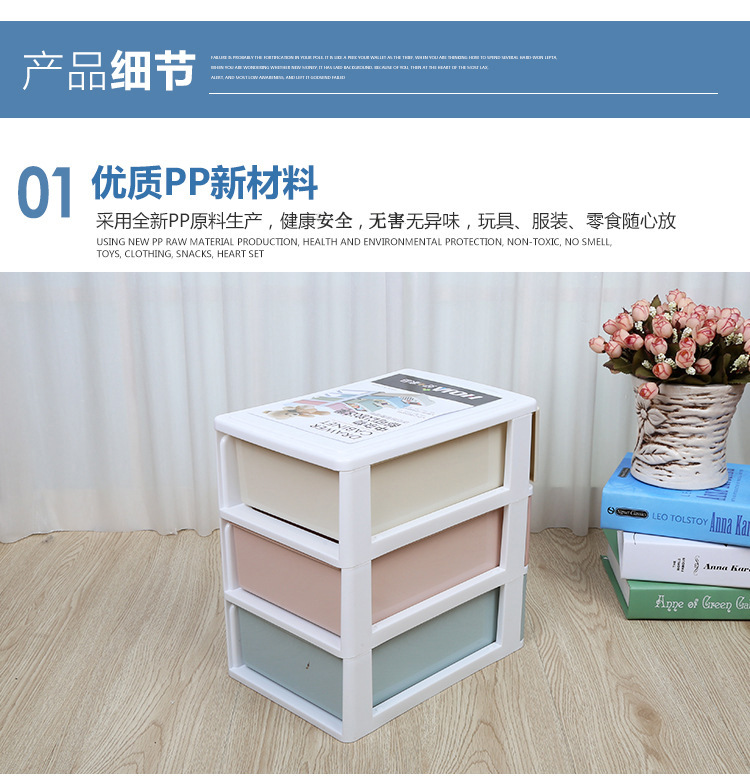 Desktop Drawer Office Supplies Storage Box Plastic Multi-Layer Debris Storage Box File Storage Cabinets