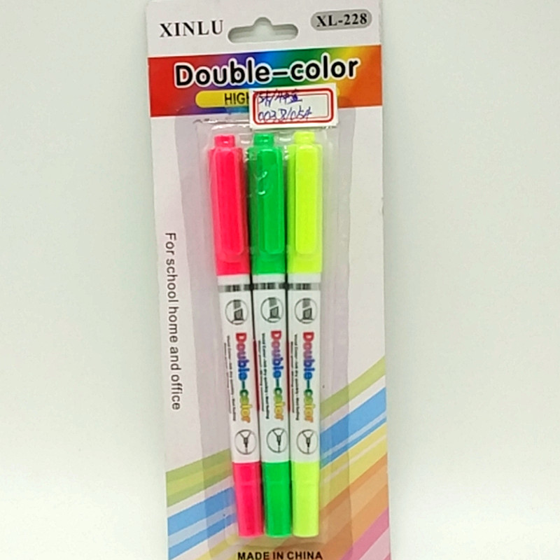 Sunshine Department Store Suction Card Double-Headed Color Fluorescent Pen Student Marking Pen, Watercolor Pen, Office Supplies