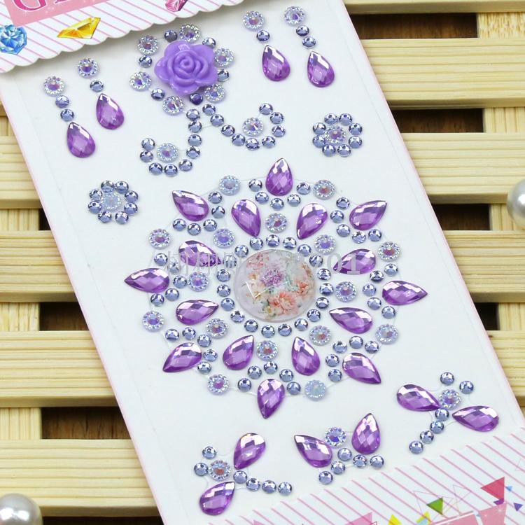 Manufacturer custom-made acrylic water drill paste DIY mobile phone office supplies children sticker resin flower drop Manufacturer custom-made acrylic water drill paste DIY mobile phone office supplies children sticker resin flower drop