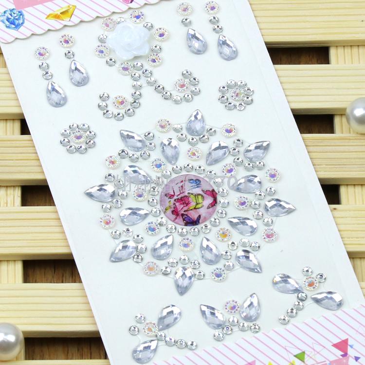 Manufacturer custom-made acrylic water drill paste DIY mobile phone office supplies children sticker resin flower drop Manufacturer custom-made acrylic water drill paste DIY mobile phone office supplies children sticker resin flower drop