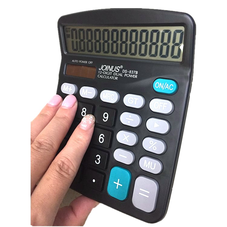 Zhongcheng Calculator 837b Economical Solar Dual Power Computer Office Supplies Desktop Desktop Computing