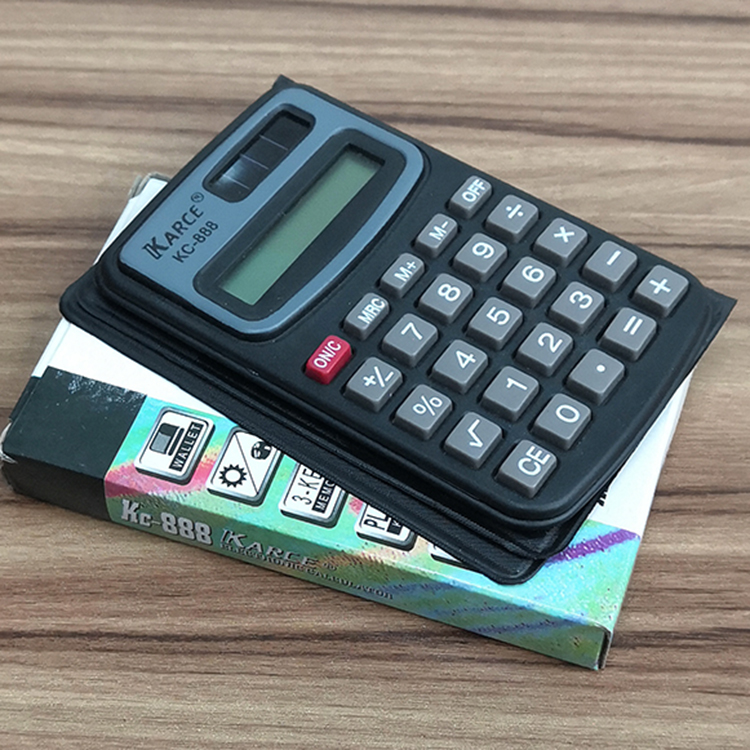 Black KC888 student calculator flip palm calculator office supplies stationery calculator