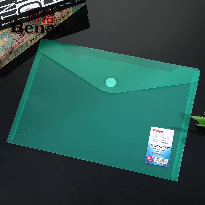 A4 transparent filing bag buckle plastic transparent information bag bill storage bag bunger stationery office supplies