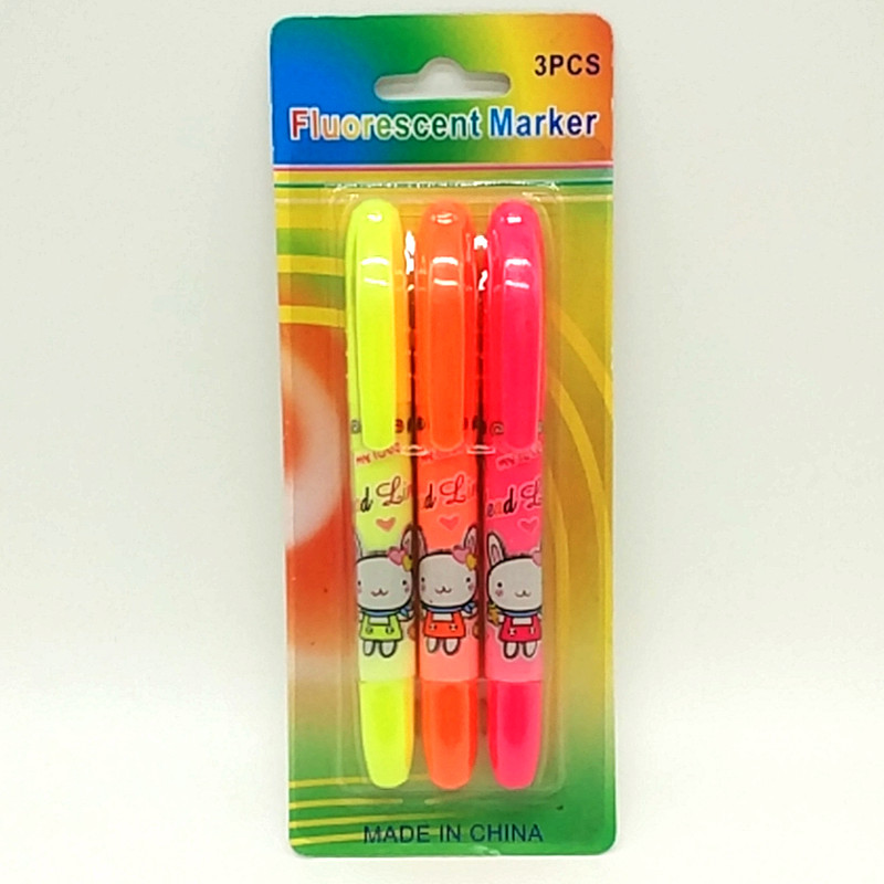 Sunshine Department Store XL-217 Suction Card Rabbit Fluorescent Pen Student Watercolor Pen Marking Pen Office Supplies