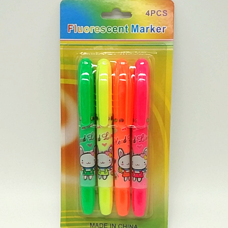 Sunshine Department Store XL-217 Suction Card Rabbit Fluorescent Pen Student Watercolor Pen Marking Pen Office Supplies