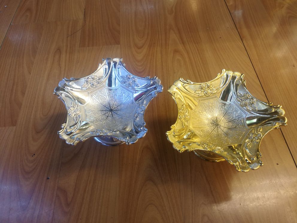 Office supplies for the new pentacle type fruit dish dessert plate alloy crafts.