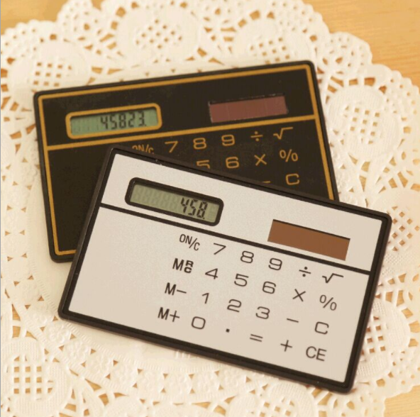 Card Thin Calculator Computer Portable Solar Calculator Learning Office Supplies