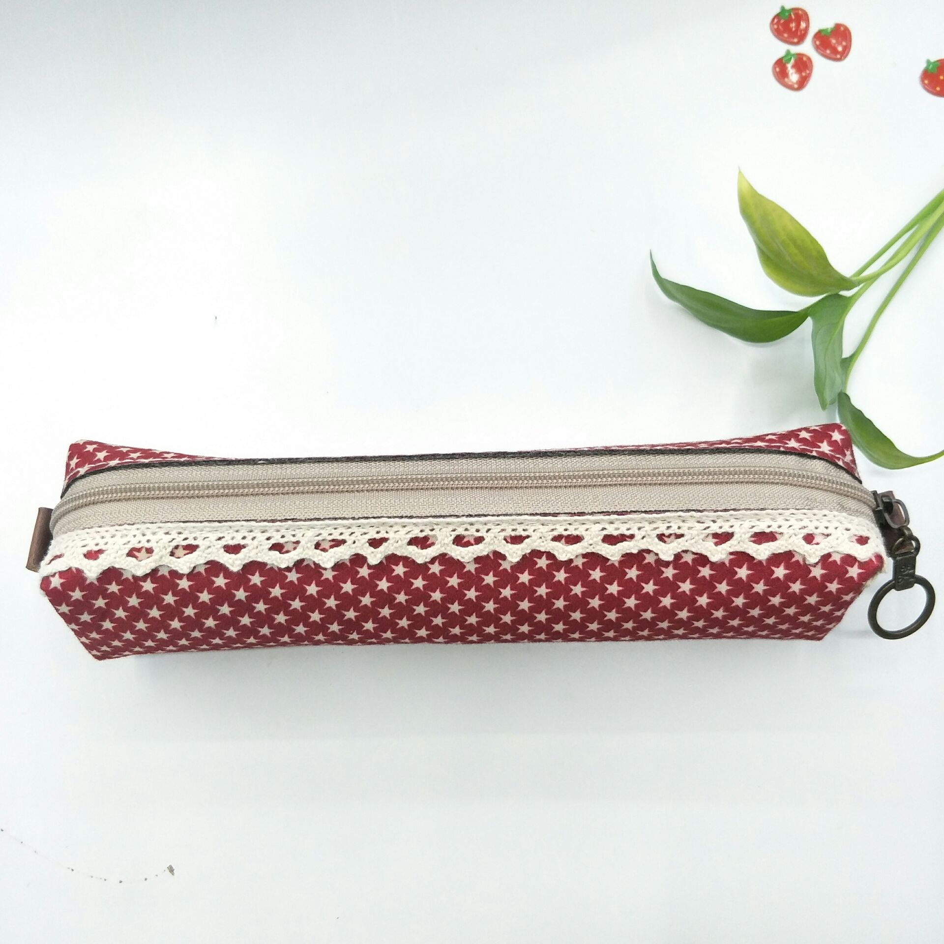 Buhechu Starry Sky Lace Square Fabric Craft Pencil Case Office Supplies Storage Bag Factory Direct Sales Welcome Customization