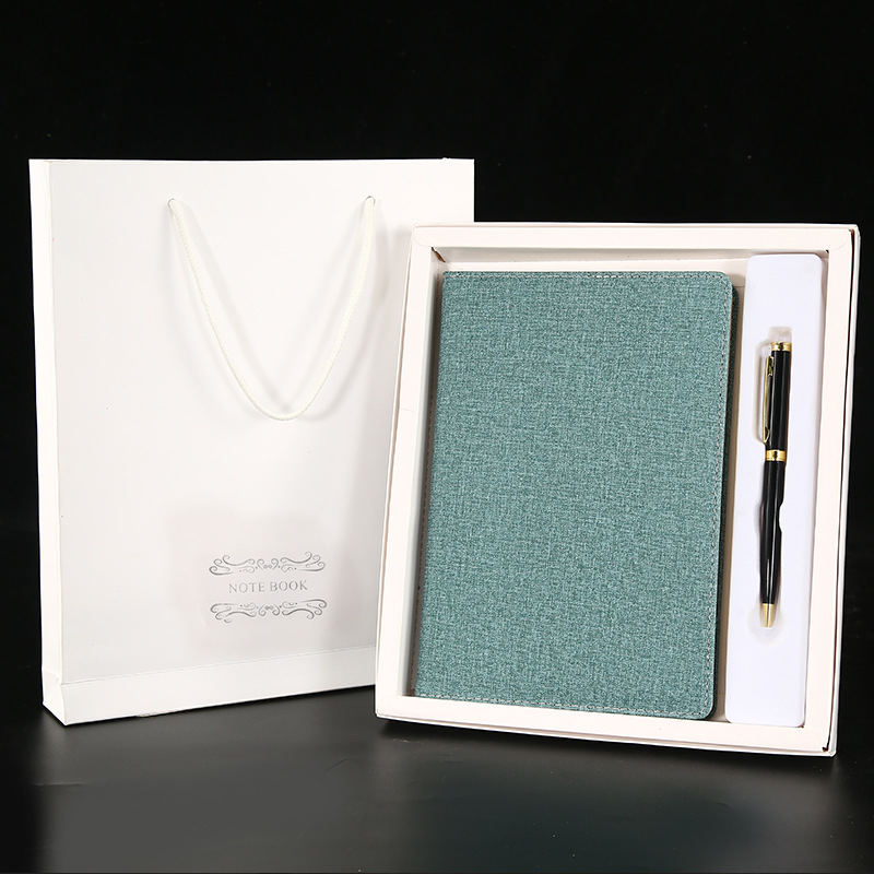 Custom creative simple business notebook gift box set a5 office supplies stationery notepad custom logo