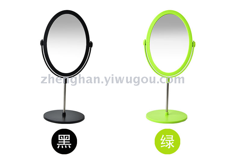 Dressing mirror table top portable small round mirror double mirror princess mirror