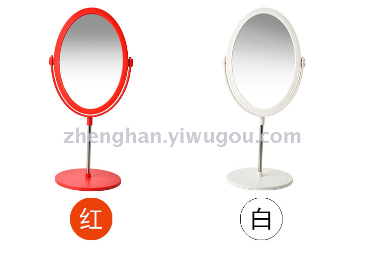 Dressing mirror table top portable small round mirror double mirror princess mirror