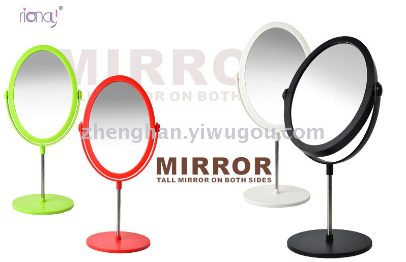 Dressing mirror table top portable small round mirror double mirror princess mirror