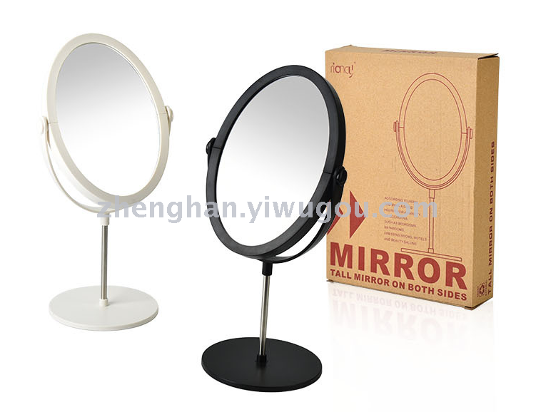 Dressing mirror table top portable small round mirror double mirror princess mirror
