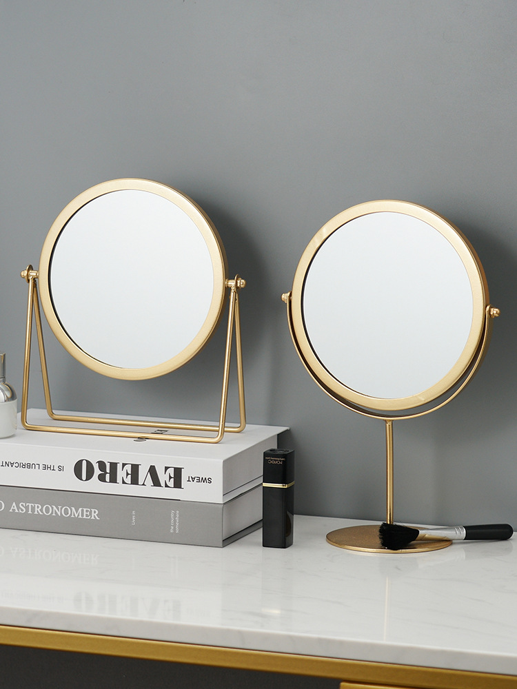 INS Nordic Internet Celebrity Desktop Makeup Mirror Dormitory Female Desktop Portable Large Student Small Mirror Home Dressing Mirror
