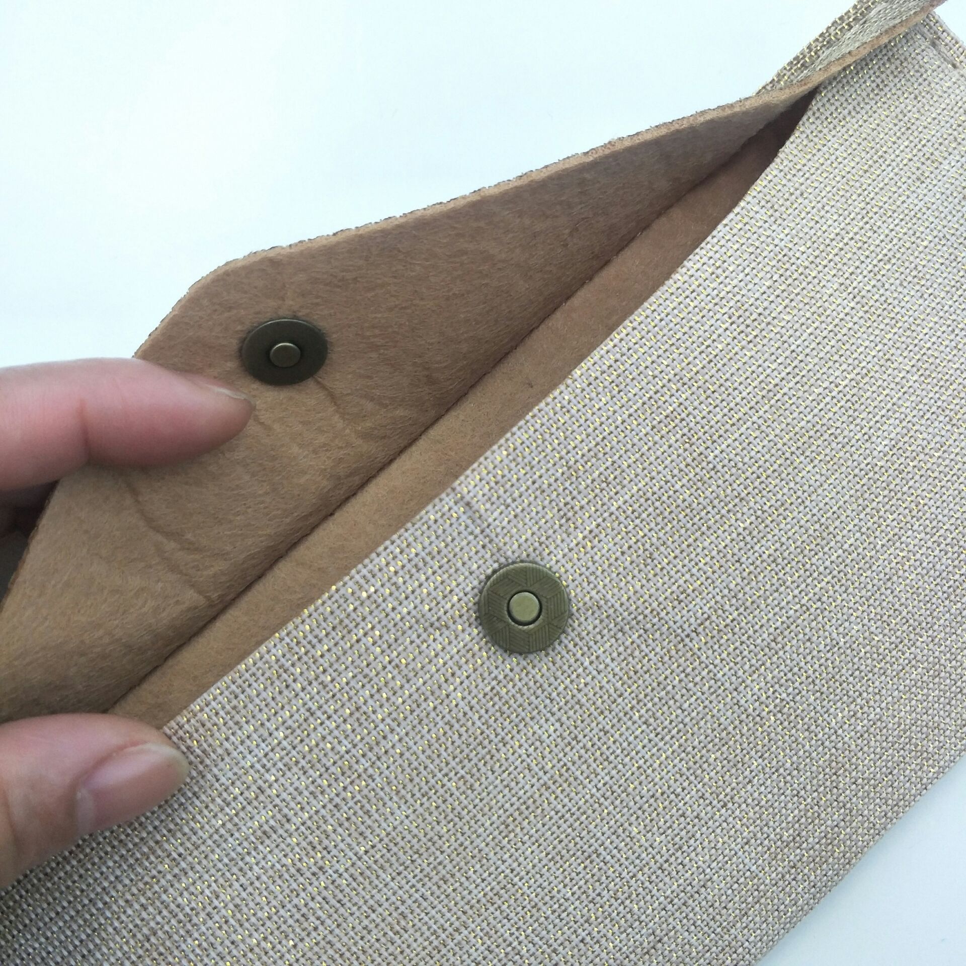 Buhechu Korean Style Simple Gold Silk Linen Magnetic Snap Boxer Fabric Pencil Case Clutch Office Supplies Factory Direct Sales Buhechu Korean Style Simple Gold Silk Linen Magnetic Snap Boxer Fabric Pencil Case Clutch Office Supplies Factory Direct Sales