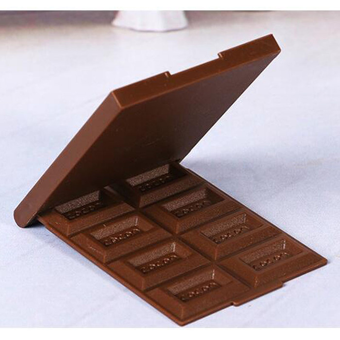 Korean creative personality chocolate mirror portable desktop plastic dressing mirror supplies wholesale