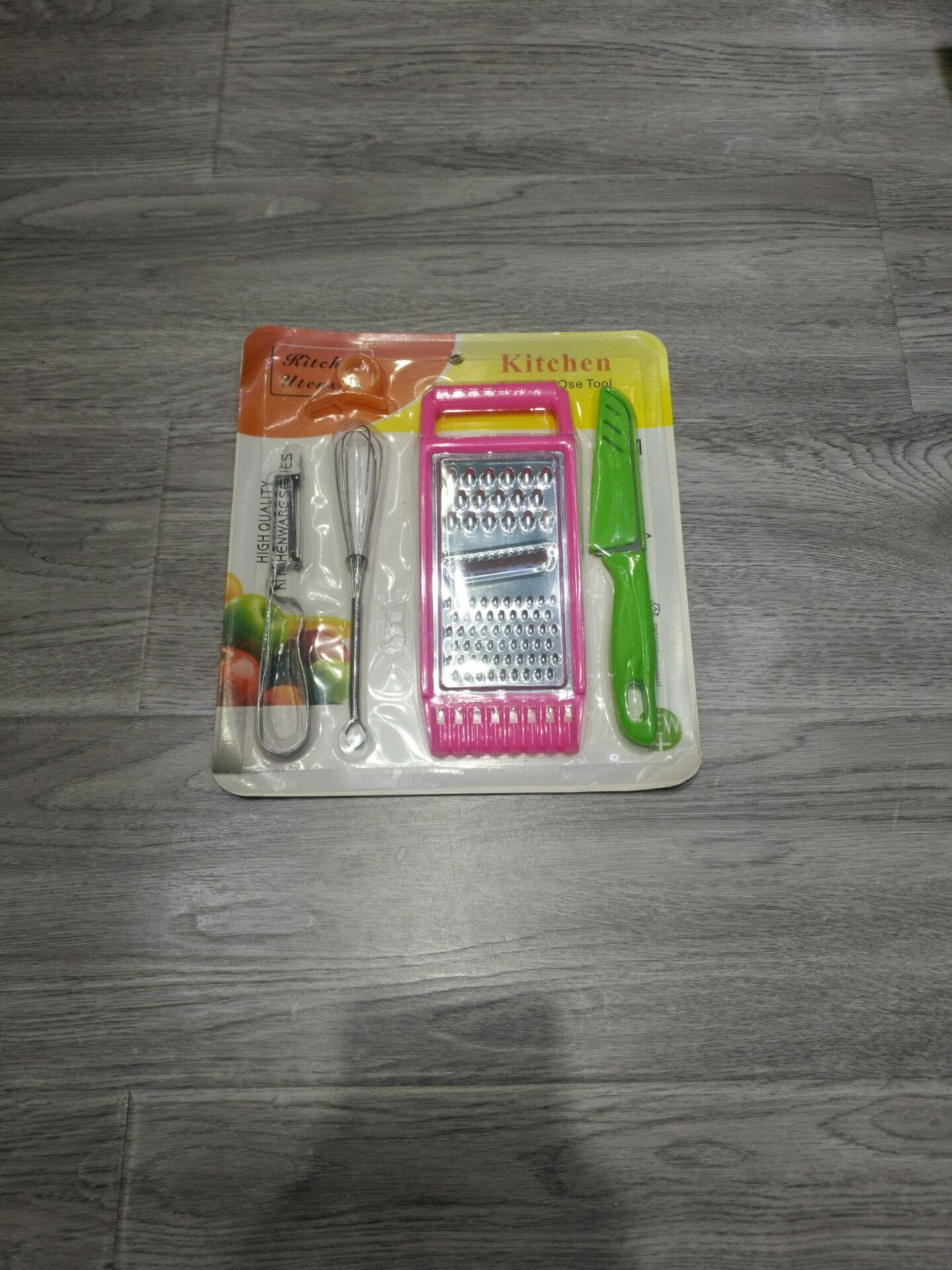 Creative Kitchen Gadget Paring knife Egg Beater Fruit Knife Utility Multifunctional Grater Kit