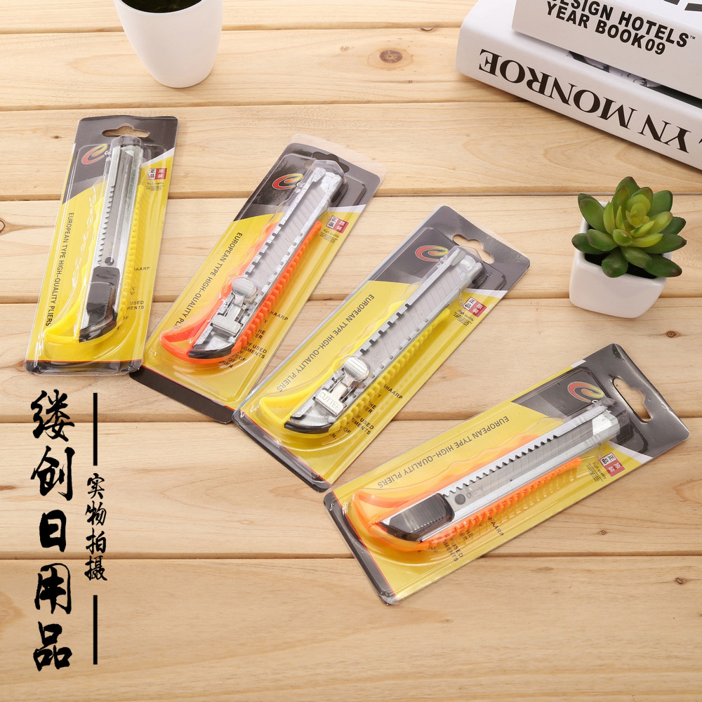 Factory Wholesale Large Art Knife Metal Cutter Paper Cutter Utility Knife Office Supplies Stationery Cut Paper