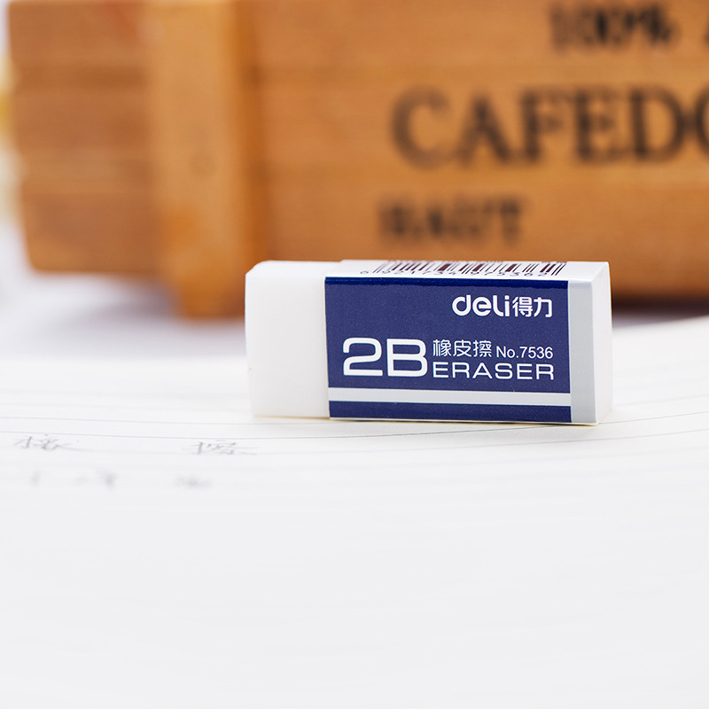 Deli 7536 Eraser School Supplies Small Eraser Student Exam Painting Eraser Stationery Wholesale 2B Eraser