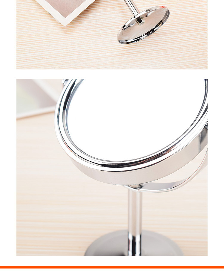 360-Degree Rotating Mirror HD Double-Sided Desktop Makeup Mirror Stainless Steel Magnifying Glass Dressing Mirror Small Mirror Couple 360-Degree Rotating Mirror HD Double-Sided Desktop Makeup Mirror Stainless Steel Magnifying Glass Dressing Mirror Small Mirror Couple