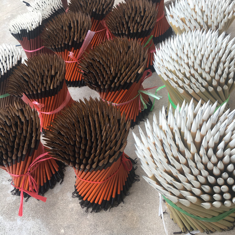 Factory Wholesale Primary School Students Doubled Both with Weasel's Hair Baiyun Writing Brush Beginners Large, Medium and Small Regular Script Practice Writing Brush Can Be Ordered