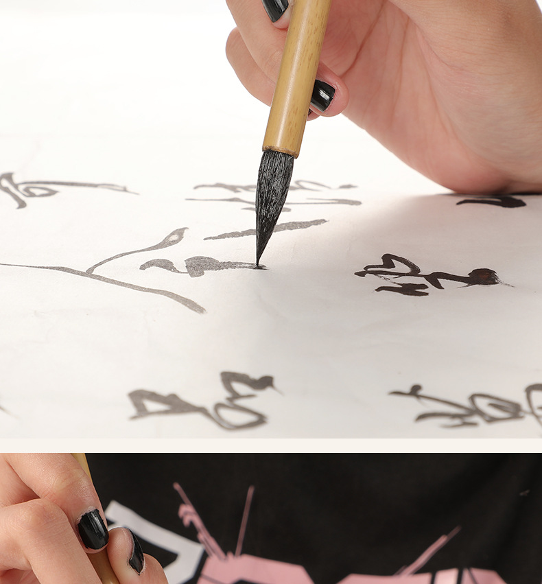 Calligraphy Class Class Writing Brush plus Jianda Baiyun Doubled Both Writing Brush Student Writing Practice Chinese Painting Orchid Bamboo Weasel's Hair Wholesale Calligraphy Class Class Writing Brush plus Jianda Baiyun Doubled Both Writing Brush Student Writing Practice Chinese Painting Orchid Bamboo Weasel's Hair Wholesale