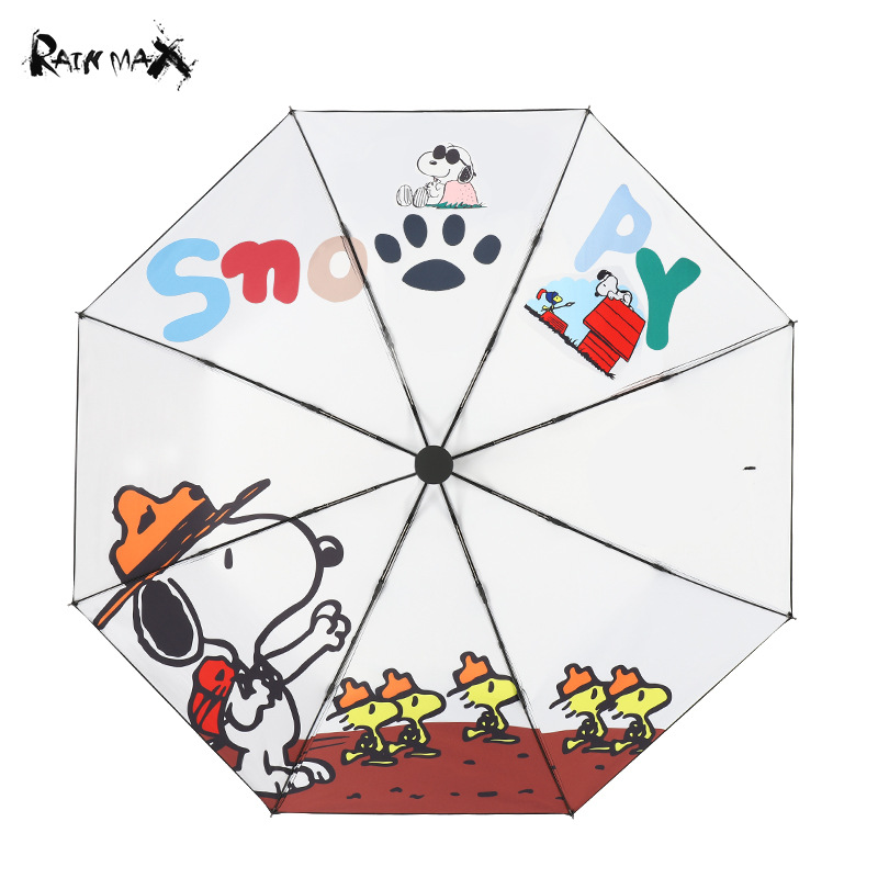 Cross border children Snoopy animation Fully automatic umbrella folding Sun Protection Shade umbrella Men and women
