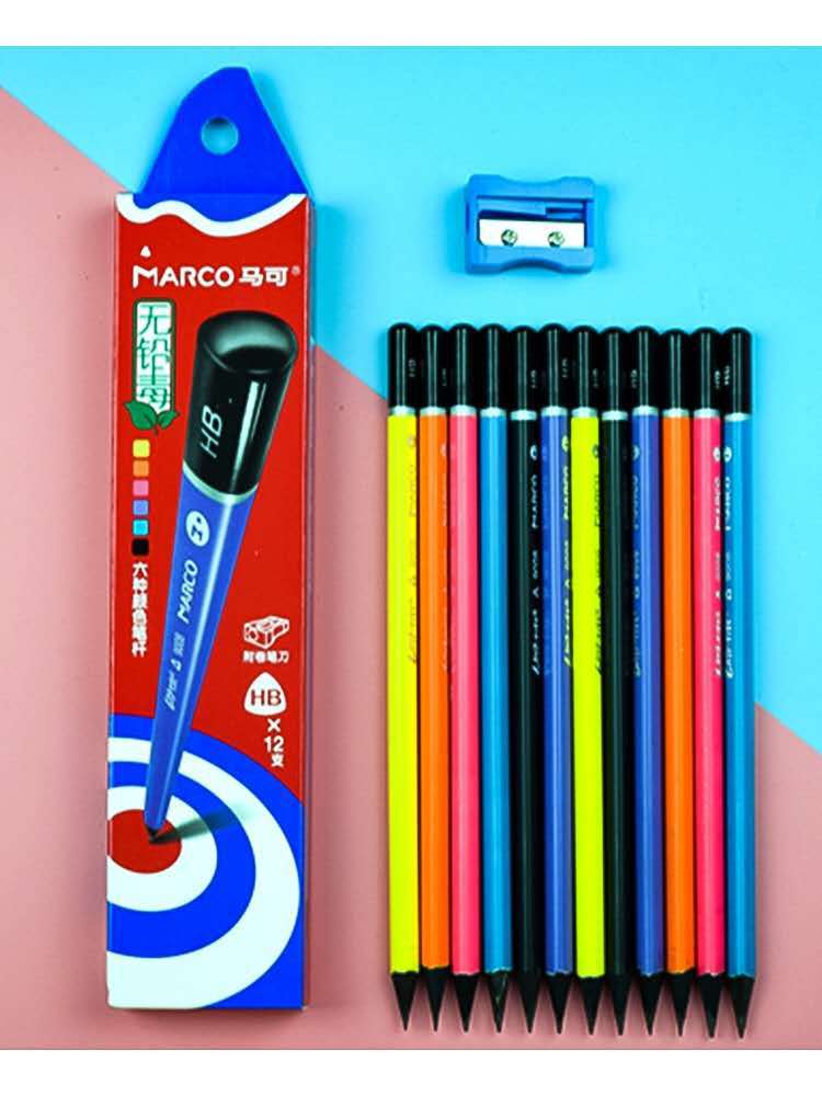Marco Pencil Wholesale 2B/HB Children's Triangle Pole/Hexagonal Pole Calligraphy Practice Pencil Hard Pen Calligraphy Available Marco Pencil Wholesale 2B/HB Children's Triangle Pole/Hexagonal Pole Calligraphy Practice Pencil Hard Pen Calligraphy Available