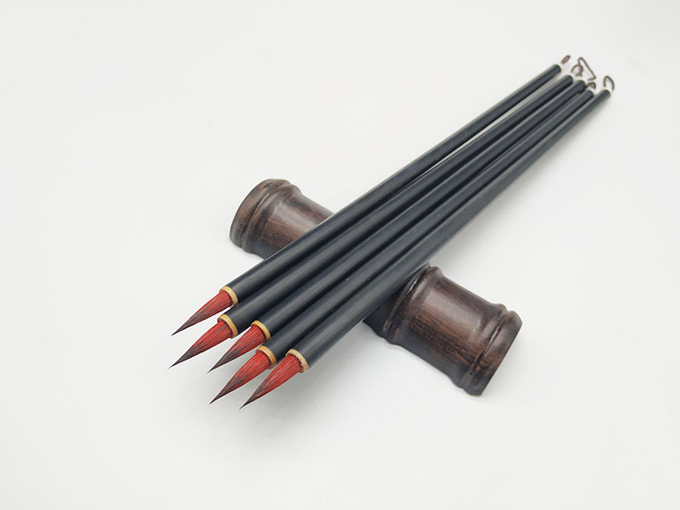 Factory Direct Sales Little Red Hair Teeny Lower Case Writing Brush Copywriting Volume Weasel's Hair Chinese Painting Landscape Hook Line White Pigment Liner