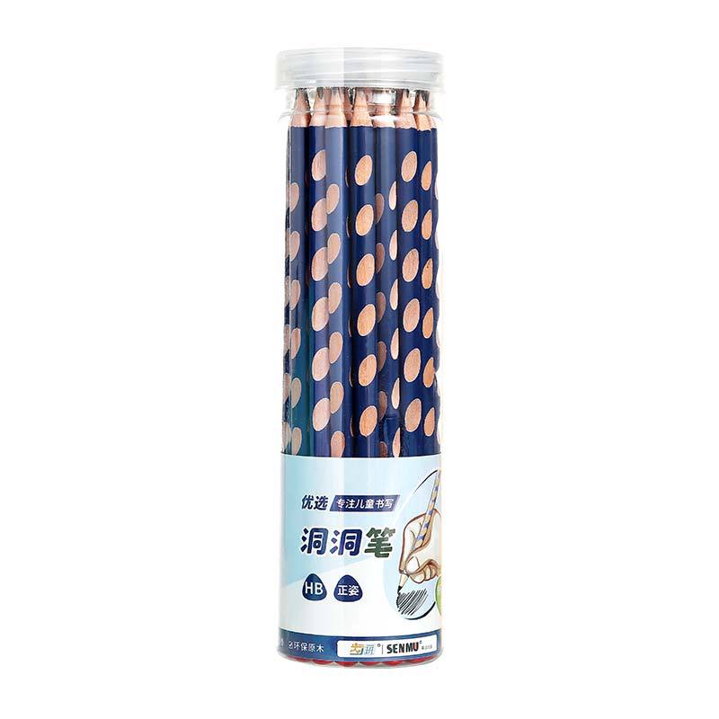 Elementary School Student Groove Pencil Correct Grip Position HB Triangle Pole Pencil Children&#039;s Learning Prize 2B Log Pencil Wholesale