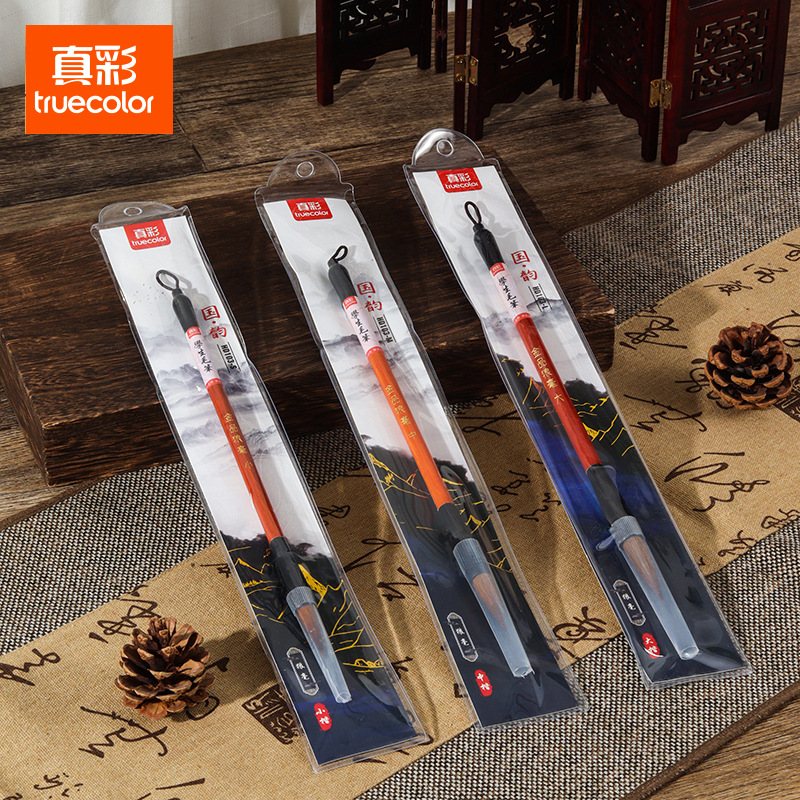 True Color Writing Brush Made of Weasel&#039;s Hair Not Easy to Fork Calligraphy Ou Kai Xing Kai Writing Brush Writing Traditional Chinese Painting Writing Brush Made of Weasel&#039;s Hair Factory Wholesale