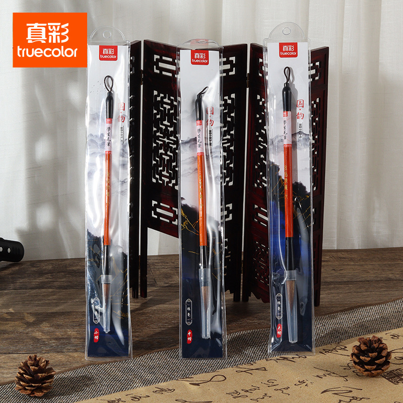 True Color Writing Brush Made of Weasel&#039;s Hair Not Easy to Fork Calligraphy Ou Kai Xing Kai Writing Brush Writing Traditional Chinese Painting Writing Brush Made of Weasel&#039;s Hair Factory Wholesale