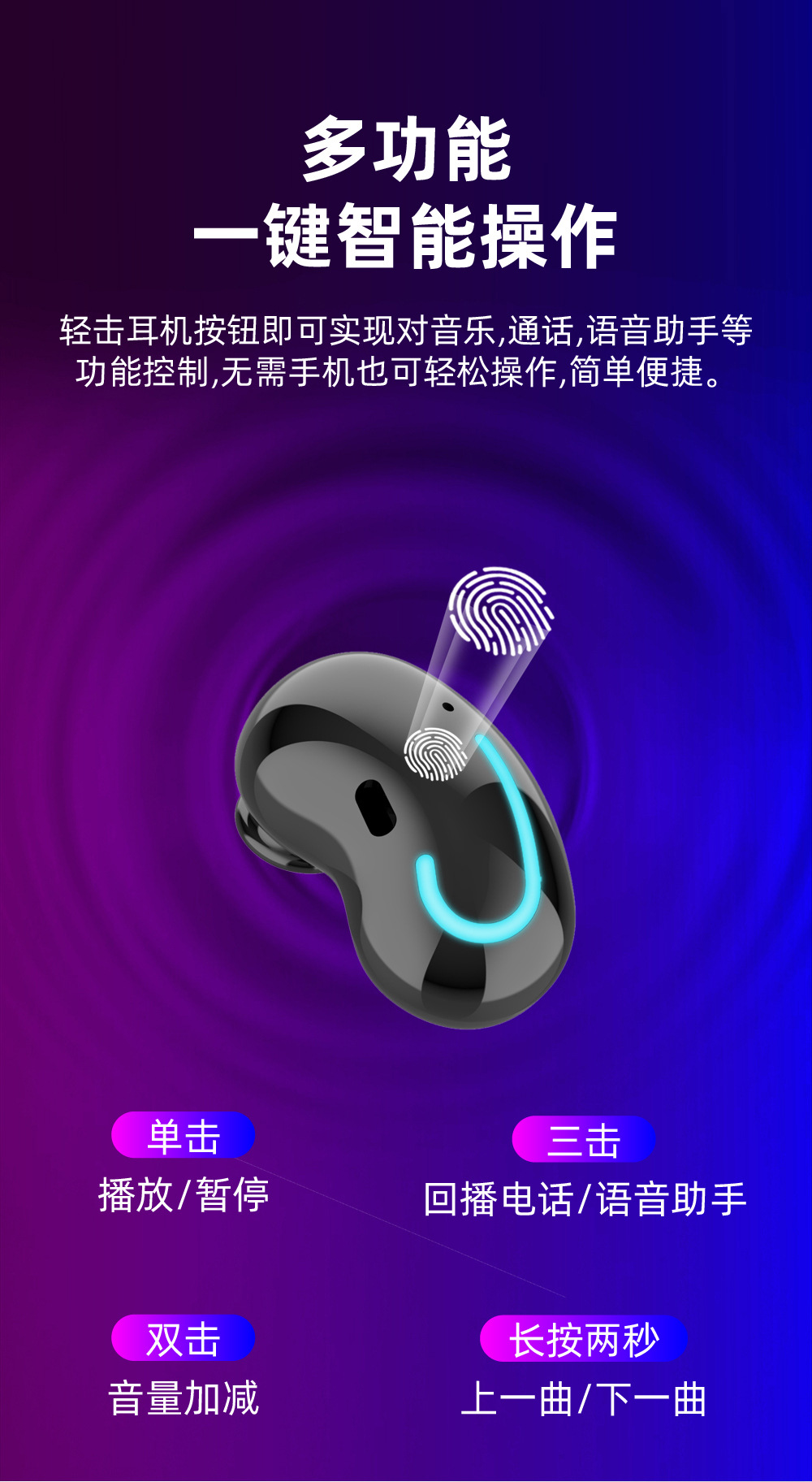 S6 Se Private Model New TWS Breathing Light Clock Digital Display Wireless Binaural Touch 5.0 Bluetooth Headset