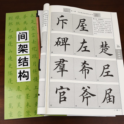 Tian Yingzhang Writing Brush Regular Script Introduction Tutorial Writing Brush Beginner Four Sets of Copybook Chinese Calligraphy Training Tutorial