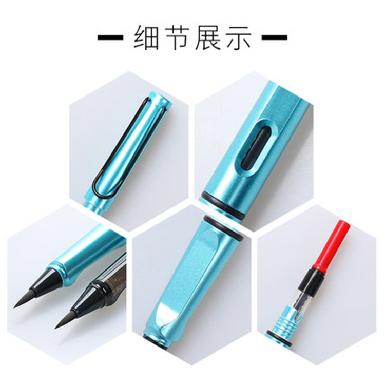 Upgraded Soft Pen Pen-Type Writing Brush Portable Weasel&#039;s Hair Small Regular Script Soft Head Pen Can Add Ink Copy Scripture Calligraphy Pen Pen Type Writing Brush