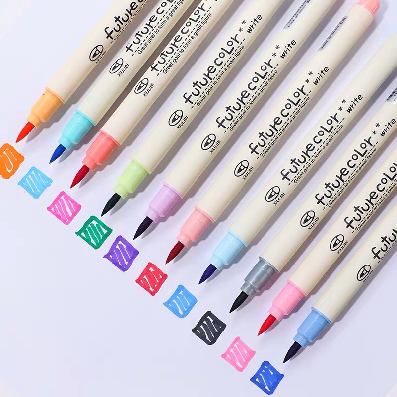 Han Ku 823 Soft Head Color Brush Pen Set Children's Painting Hand Account Art Watercolor Pen Pen Type Writing Brush Soft Pen Set