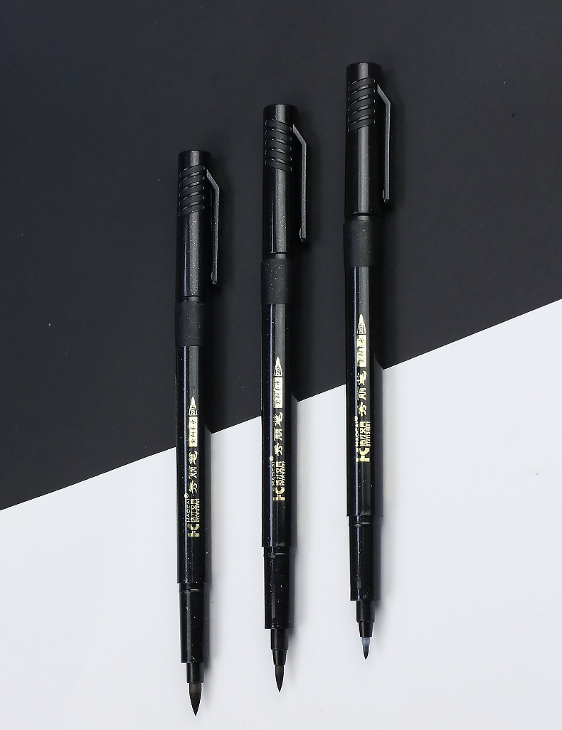 Haocai Pen Type Writing Brush Signature Calligraphy Pen Regular Script in Small, Medium and Large Characters Writing Brush Ink Can Be Added Soft Brush Pen Haocai Pen Type Writing Brush Signature Calligraphy Pen Regular Script in Small, Medium and Large Characters Writing Brush Ink Can Be Added Soft Brush Pen