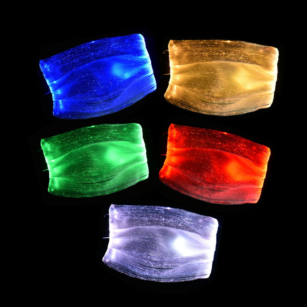 Amazon Hot Luminous Mask Electronic Music Festival Party Bar Luminous Mask Halloween Cross-Border Factory Direct Sales