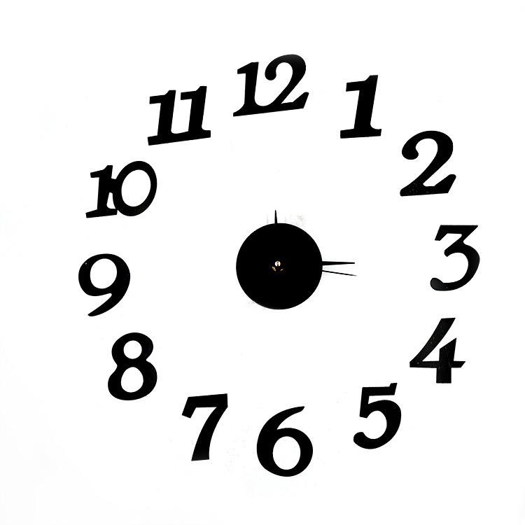 Clock Creative DIY Wall Sticker Wall Clock One Piece Dropshipping Acrylic Bell Mute Digital Decorative Wall Clock