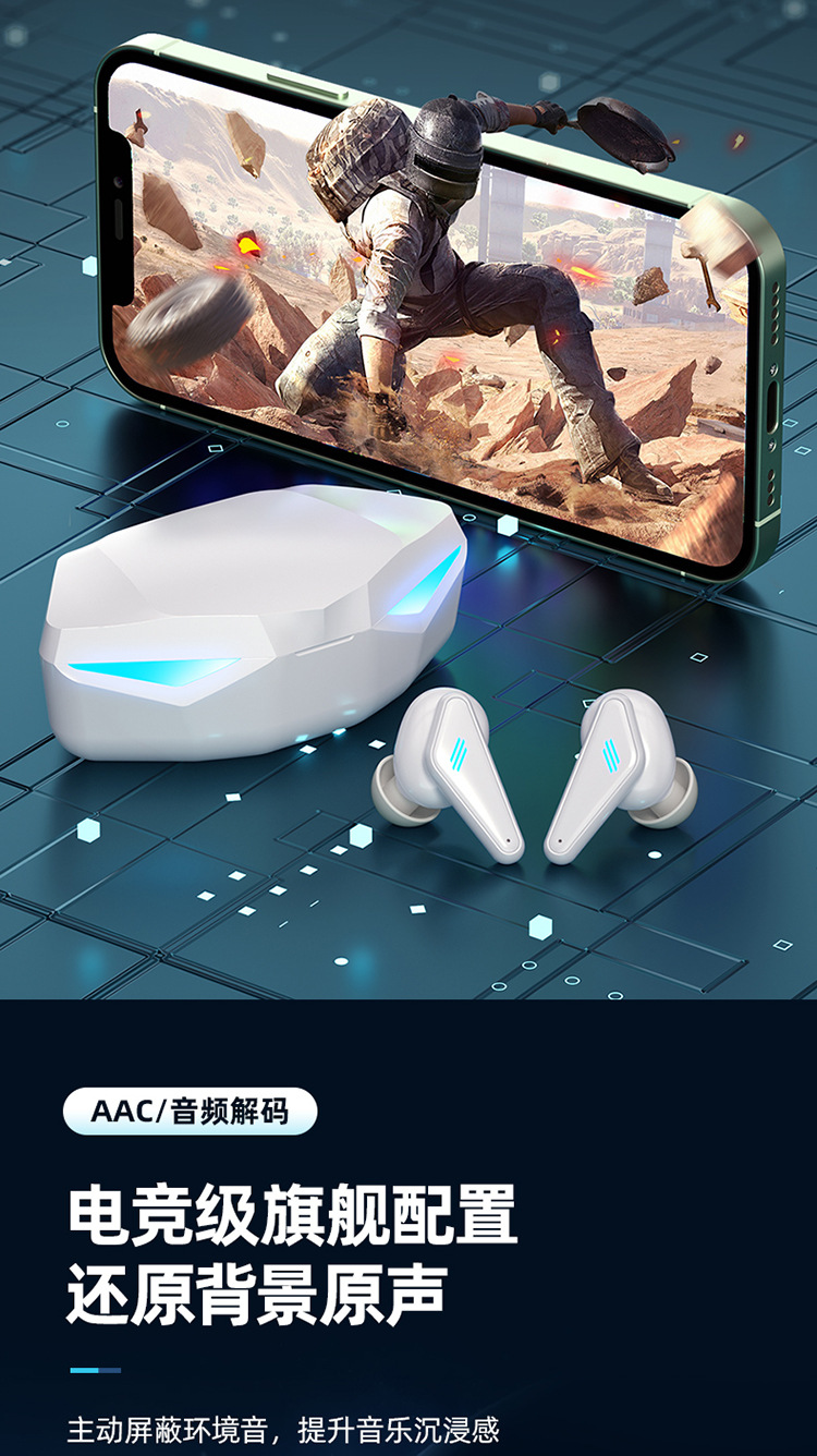 Cross-Border New Product Zero Delay Gaming Electronic Sports Chicken Eating Bluetooth Headset Wireless Single-Ear Binaural Bass Bluetooth Headset Cross-Border New Product Zero Delay Gaming Electronic Sports Chicken Eating Bluetooth Headset Wireless Single-Ear Binaural Bass Bluetooth Headset